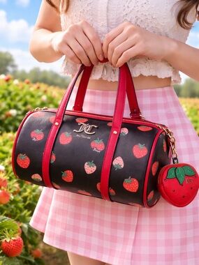Sweet N Juicy Mini Barrel Strawberry Y2K Strawberry Charm Pouch Juicy Exclusive